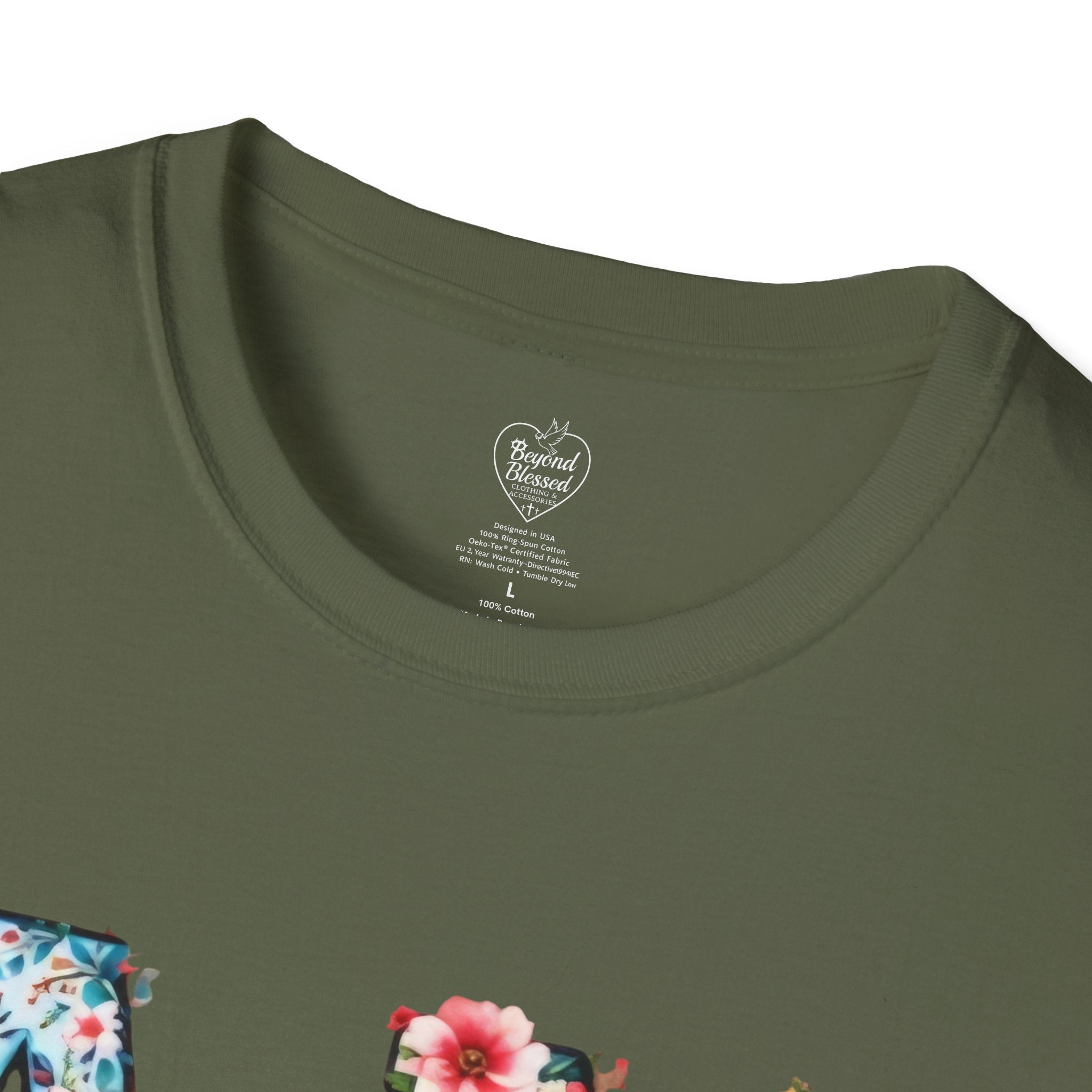 Amen Patchwork Flower Jesus T-Shirt