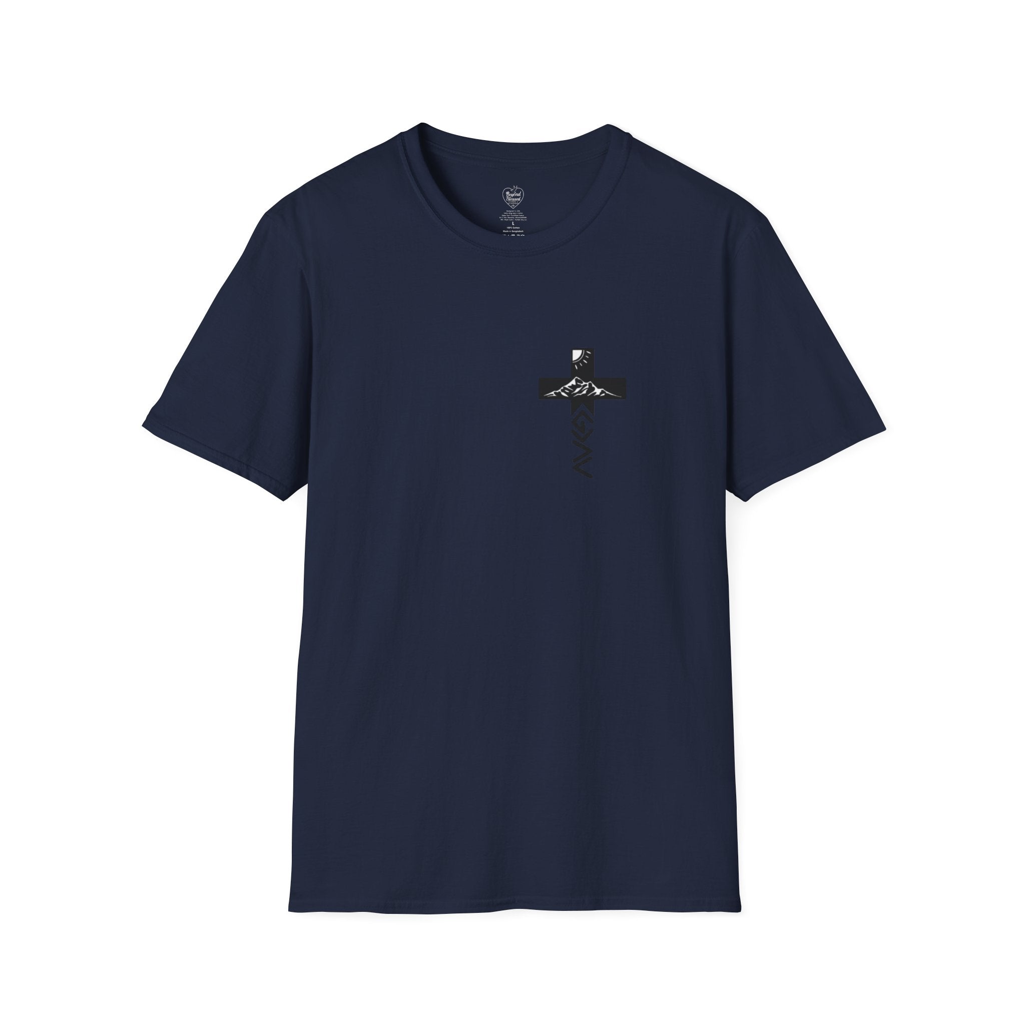 God Is Greater Than the Highs and Lows Christian T‑Shirt | Faith Shirt Navy