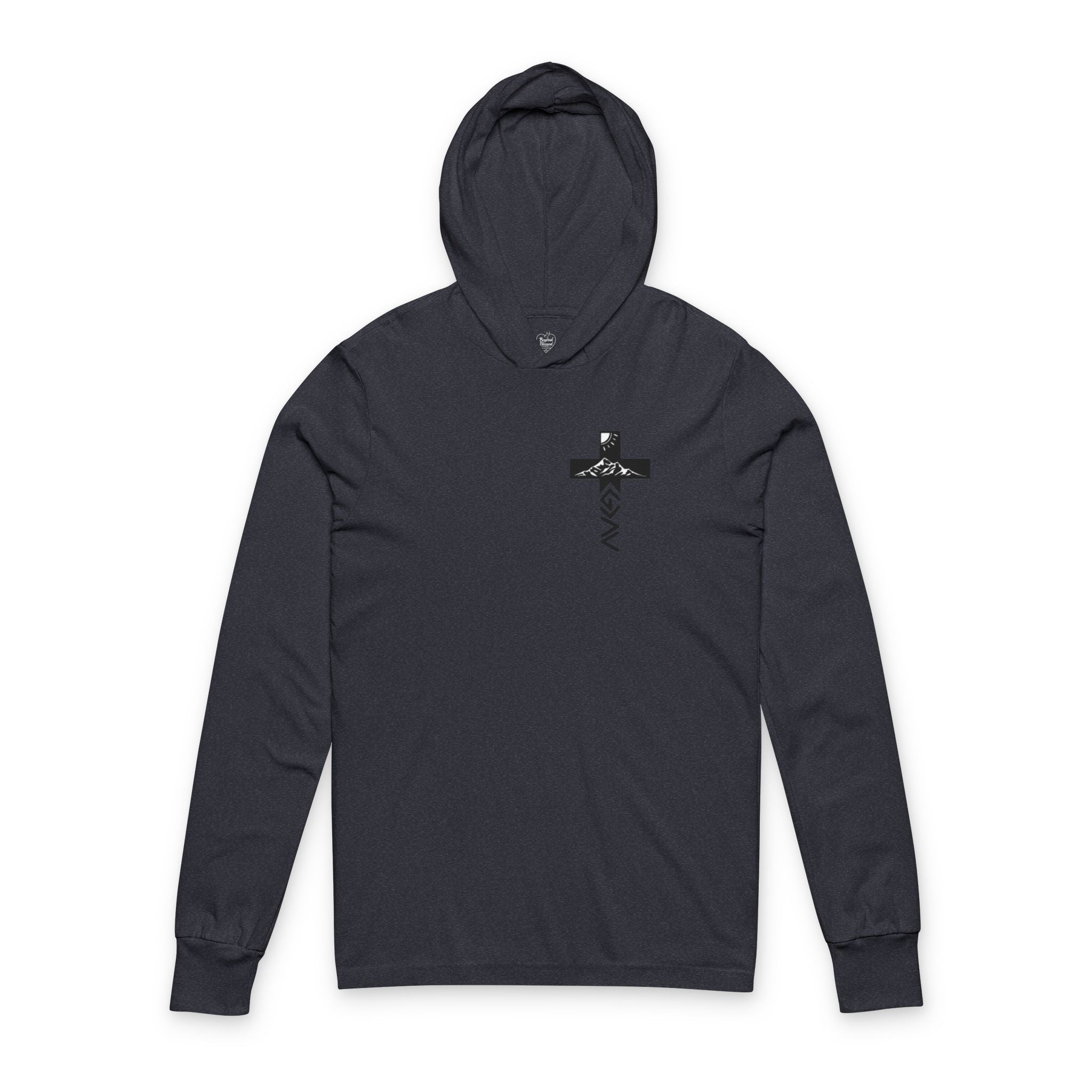 God Is Greater Than the Highs and Lows Hoodie — Christian Faith Pullover Heather Navy