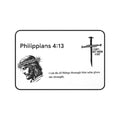 Philippians 4:13 Christian Desk Mat - Faith Sanctuary Workspace | Beyond Blessed 12" × 18"