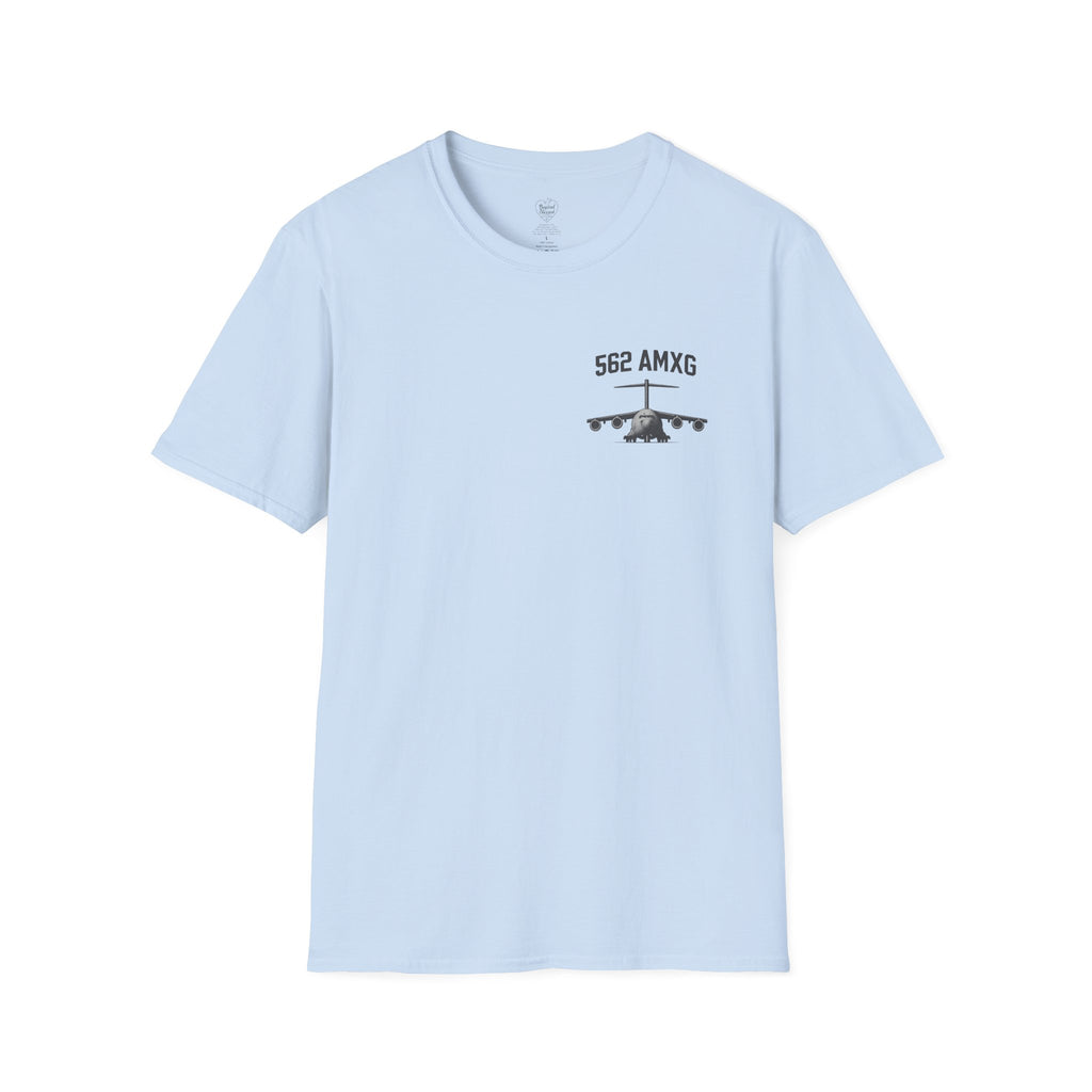 C17 Globemaster 3 Robins Air Force Base T-Shirt 562 AMXG Light Blue