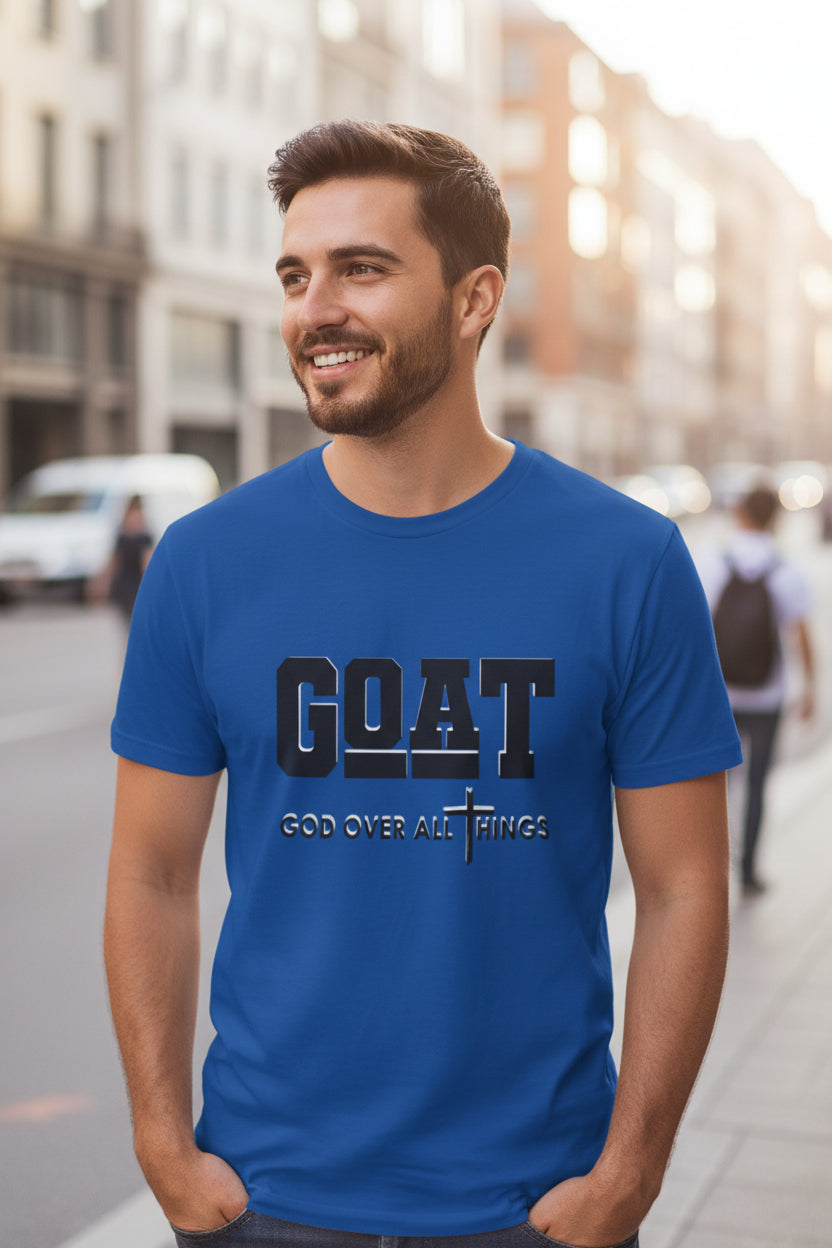GOAT "God Over All Things" Christian T-Shirt Royal