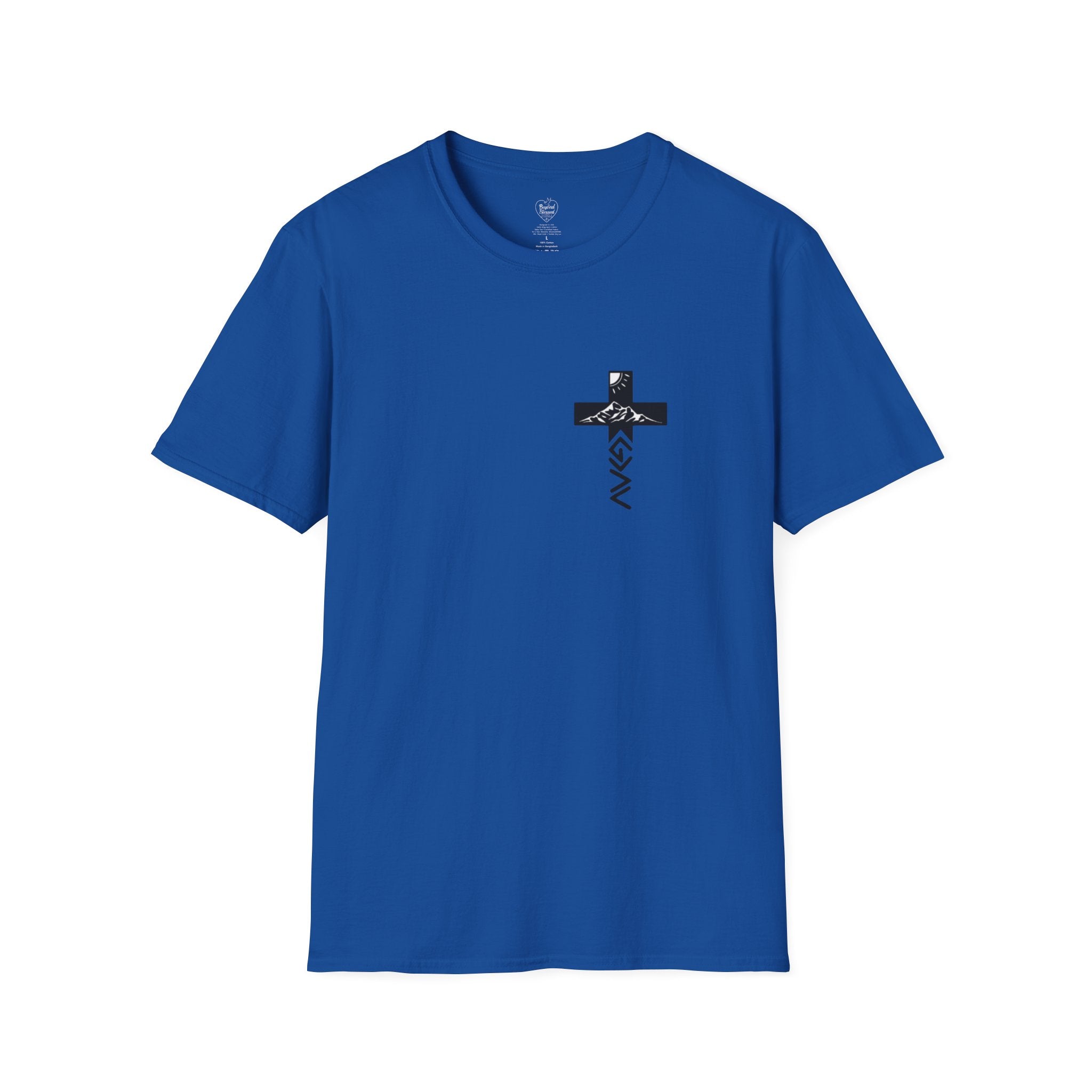 God Is Greater Than the Highs and Lows Christian T‑Shirt | Faith Shirt Royal